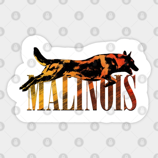 Malinois  - Belgian shepherd - Mechelaar Sticker by Nartissima